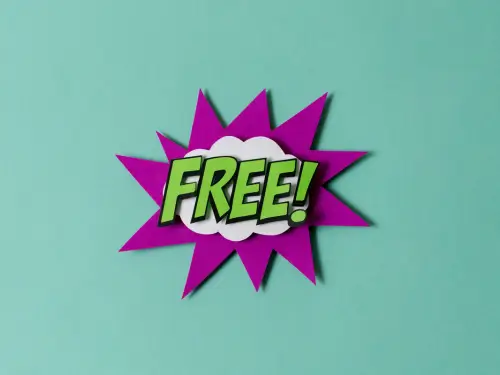 Graphic with the word 'FREE,' showcasing Zconsulto's complimentary SAP Business One support trial for potential clients.