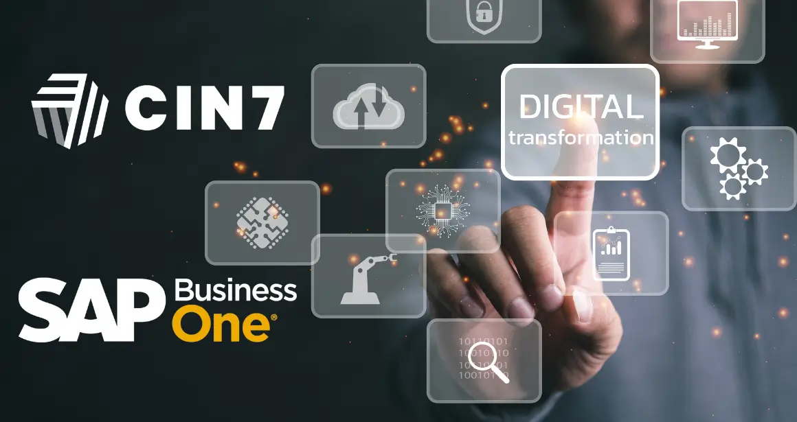 ERP system examples featuring SAP Business One and Cin7 to showcase business integration and efficiency.